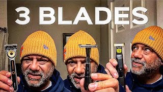 My 3 favorite blades:  Philips Norelco OneBlade, GilletteLabs  Heated Razor & LEAF TWIG — #APPROVED