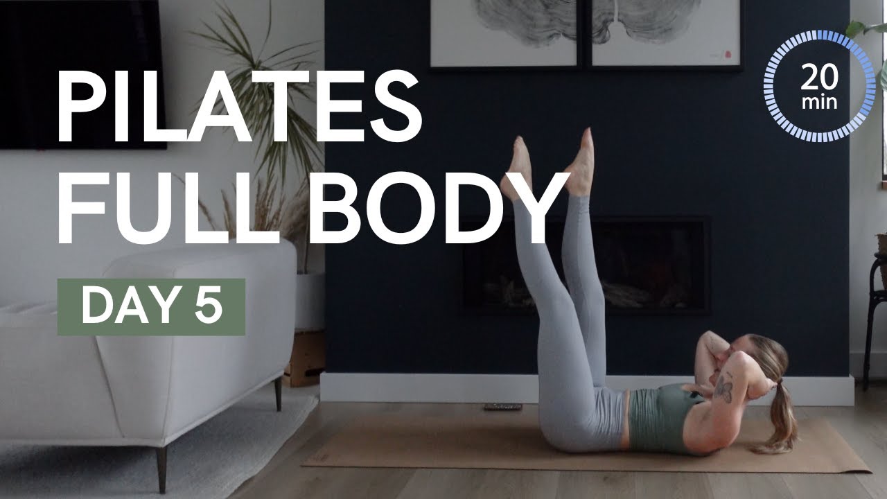 20 Min Pilates Full Body Workout | No Equipment | 14 Day Pilates + Yoga ...