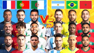 France Portugal Algeria 🆚 Argentina Brazil Morocco 🔥 Ultimate Trio Comparison 🔥