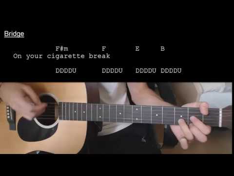 Billie Eilish Xanny Easy Guitar Tutorial With Chords Lyrics Youtube