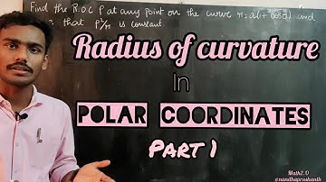 Radius of curvature in Polar Co-ordinate (தமிழ்)1  Engg Math,Bsc Math & Allied Math Students|Math2.O