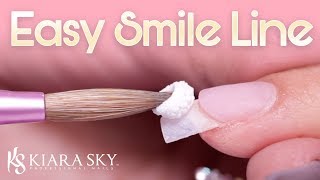Perfect Acrylic French Tip 💅🏼 Nail How To: Easy Smile Line 🙂  Nail Tutorial ✨