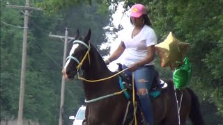 Trail Ride Queen of Arkansas "Miss NuNu" of RR Stables on her Big Bay Saddle Horse
