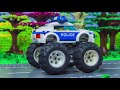 قصص LEGO مع سيارات الشرطة والحفارة وألعاب أخرى للأطفال - Toys Police cars for kids