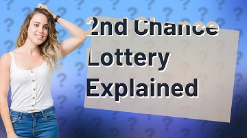 How does the 2nd chance CA Lottery work?