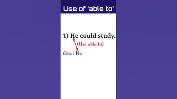 Able to #shorts #englishgrammar #compitativeexams