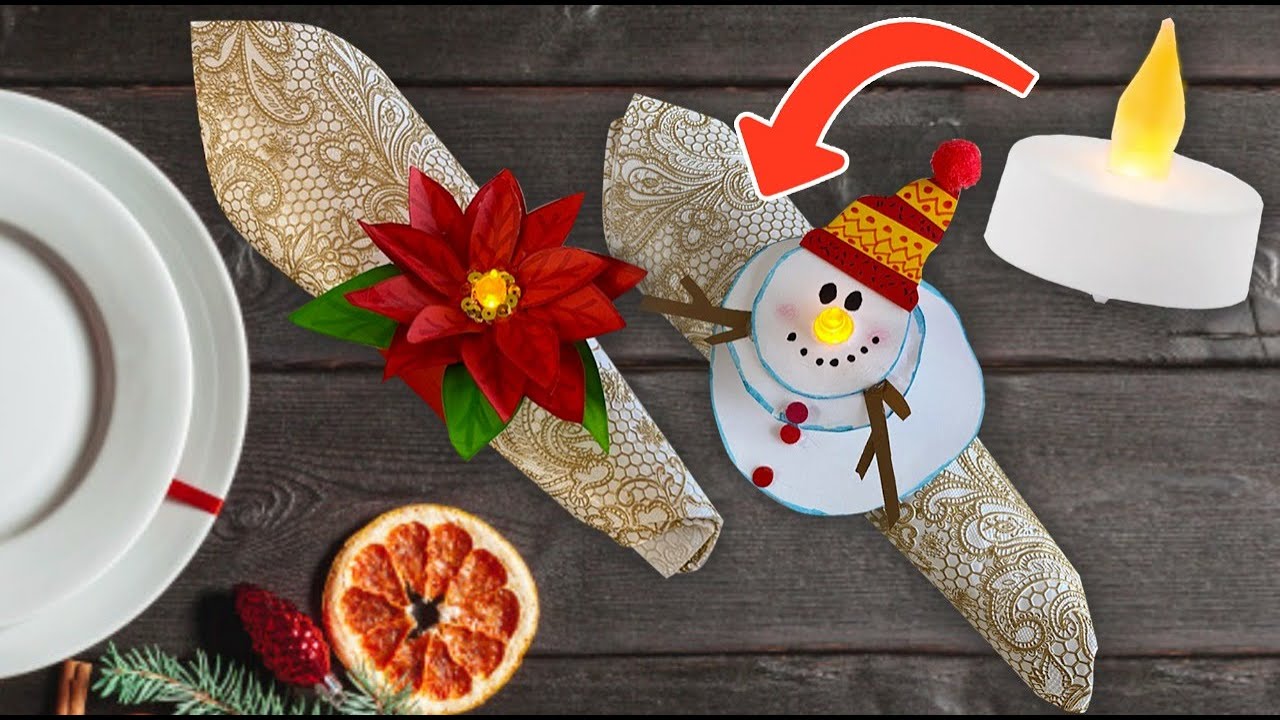 Decoración de Navidad ⛄️Servilleteros Navideños con Luz 🕯 Chuladas Creativas Christmas
