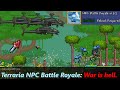 Causing fullscale war in terraria with attack helicopters  terraria npc battle royale