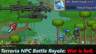 Causing Full-Scale War In Terraria With Attack Helicopters Terraria Npc Battle Royale