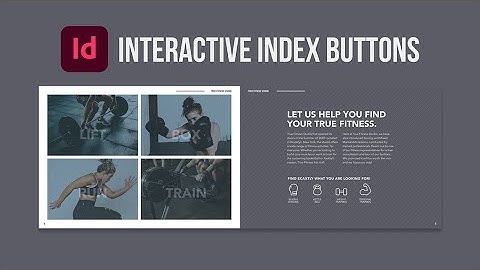 Learn how to create index buttons for Interactive PDF in Adobe InDesign