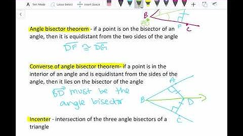 Geo 5.3 Use angle bisectors of triangles