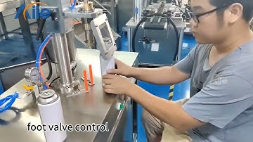 AILE Semi Automatic Butane Gas Aerosol Filling Machine(test video)