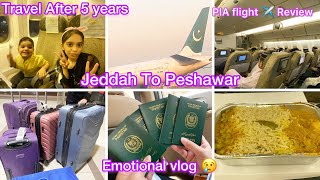 Jeddah To Peshawar |Traveling After 5 years | PIA Flight ✈️ Review | Emotional 😭 Vlog ​⁠
