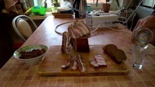 Дегустация сала мяса Дегустация сала мяса