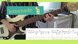 【弾いてみた】ベース好きのための lemonade / Chilli Beans. -Bass cover-【tab譜】