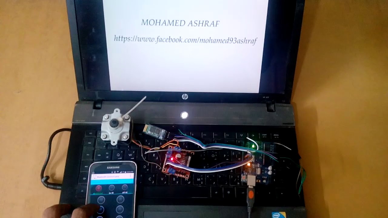 Stepper In Mobile Mobile Phone control a stepper motor - YouTube