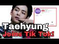 Taehyung Just Joined TikTok! #v #jungkook #jhope #bts #shorts