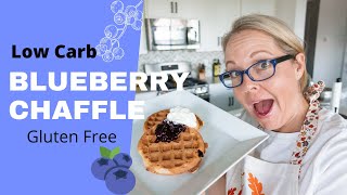 Chaffle | How to make the Best Low Carb Chaffle | Gluten Free Blueberry Chaffle No Eggy taste