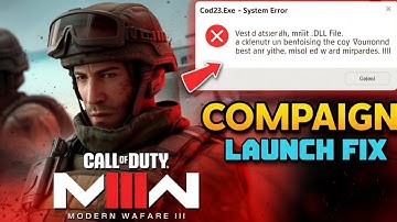 How to Fix COD MW 3 | discord_game_sdk.dll not found | sp23-cod.exe System Error Solution (Win 10/11