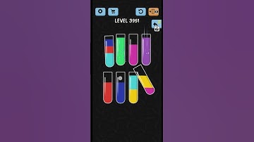 solve and solution water color sort game level 3951