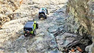 Rc카 Cj10Rock Rocket & Scx10T-Rock Jeep Rubicon Rock Climbing Adventure