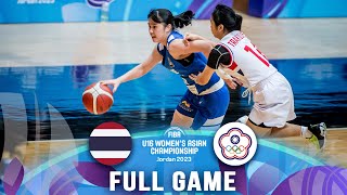 Thailand v Chinese Taipei | Full Basketball Game | FIBA U16 Women's Asian Championship 2023