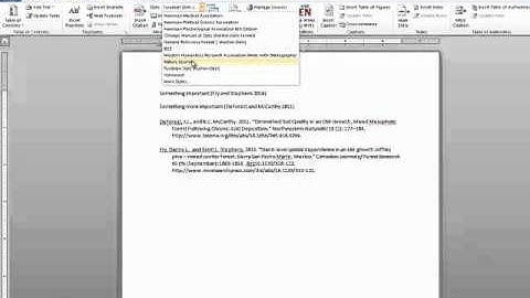 Editing Citations and Bibliographies in Word using Mendeley