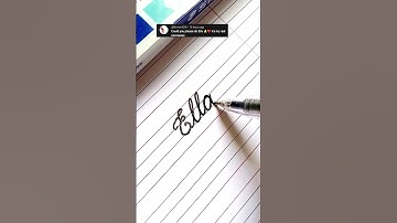 Ella - Writing beautiful name in cursive handwriting #cursive #handwriting #shortfeed #shorts