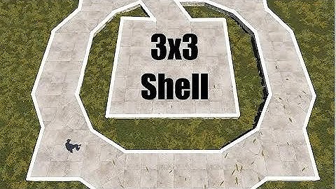 Rust Medium Group size Base build [3x3 core with Shell]