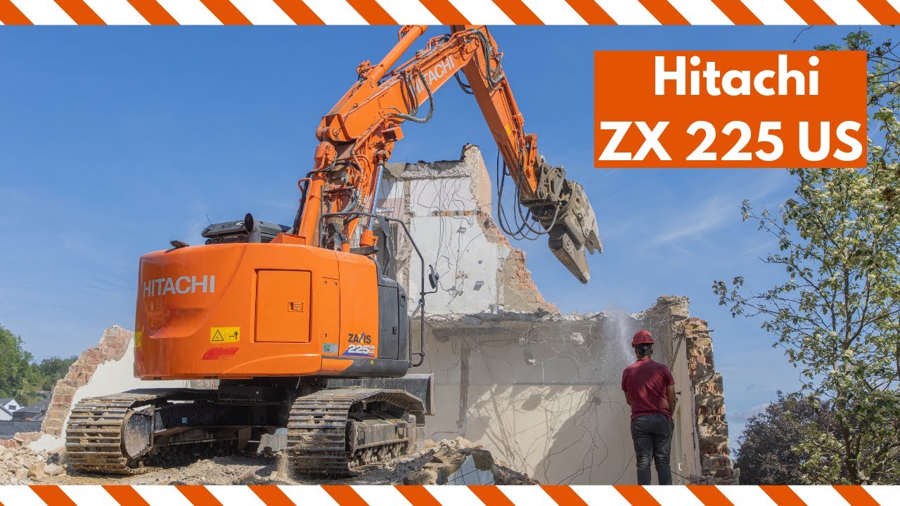 Hitachi Zaxis 225US LC-6 demolishing a parish building
