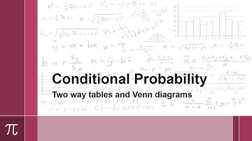 Conditional probability;  Two way tables and Venn diagrams*