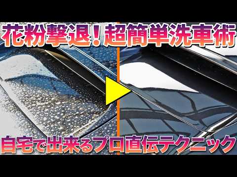 【簡単洗車テクニック】擦るな危険！お湯でツルツル？！ 花粉からボディを守る洗車術【保存版】　#洗車 #中古車