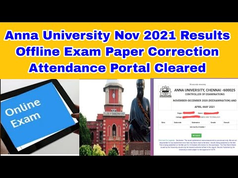 Anna University Online Exam Results,Attendance Portal, Paper Correction, MCA Exam Centre Changes