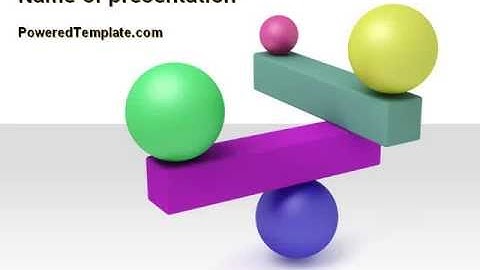 Balanced Balls And Beams PowerPoint Template by PoweredTemplate.com
