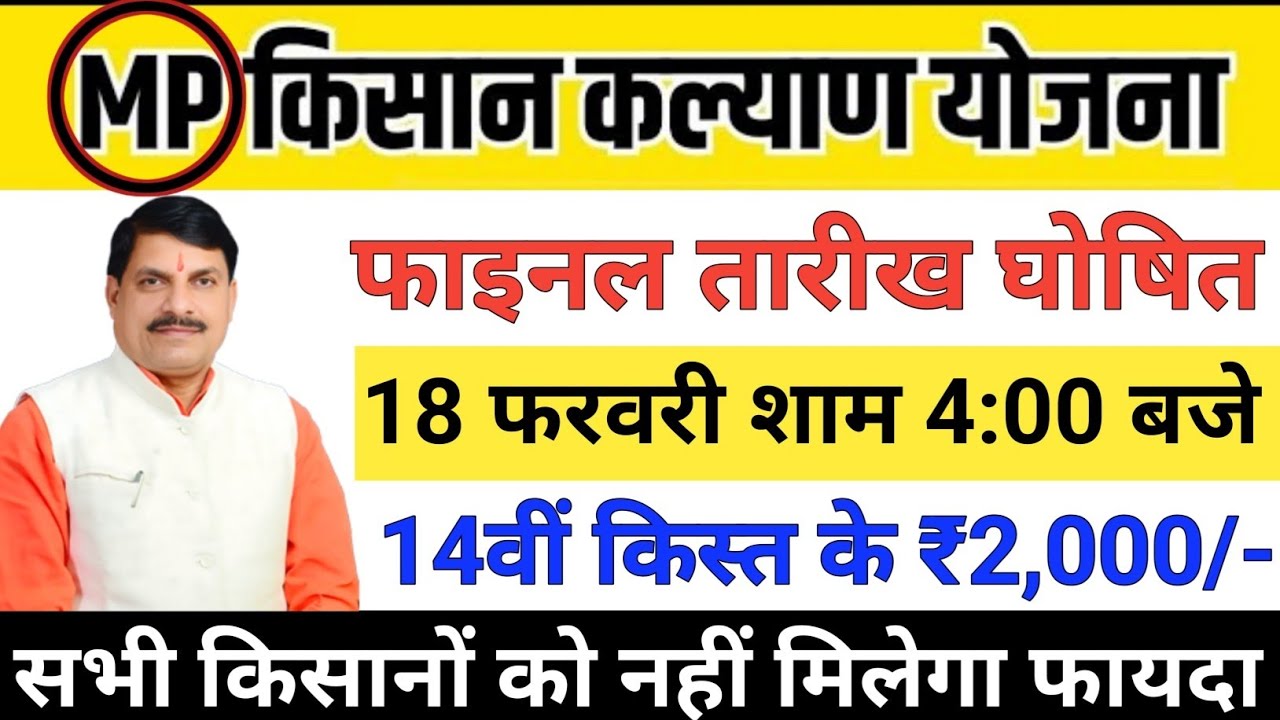 CM Kisan Kalyan Yojana 14th Installment Date 2026 | MP Kisan News Today | 14vi Kist Kab Aayegi 2026