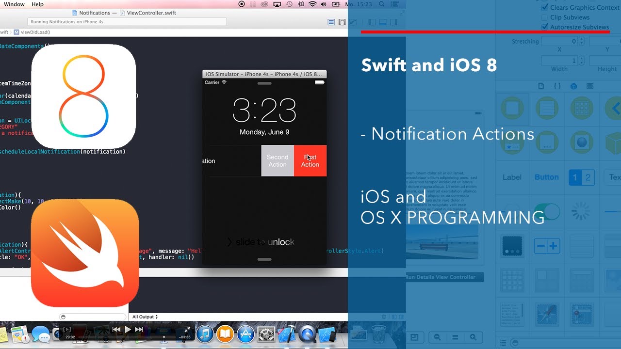 Action ios. Swift IOS. Код Swift IOS. Swift IOS Notification. Swift Интерфейс.
