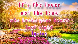 It's the lover not the love by Tiffany lyrics