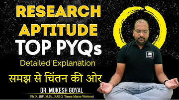 Research Aptitude PYQs with Solutions | UGC NET JRF SET PAPER-1 | SWMG | By Dr. Mukesh Goyal