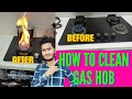 How to clean a gas hob  useful kitchen cleaning tips  gas hob cleaning  how to clean your stove