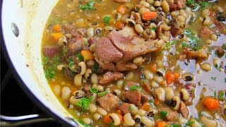 Learn how to cook black eyed peas which is supposed bring you good
luck in the new year, with host chris de la rosa of caribbeanpot.com
using traditional ...