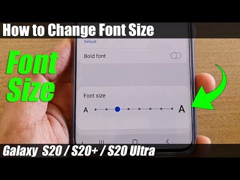 Galaxy S20/S20+: How to Change Font Size