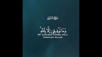 وما توفيقي إلا بالله عليه توكلت وإليه أنيب | سورة هود | القارئ ماهر المعيقلي
