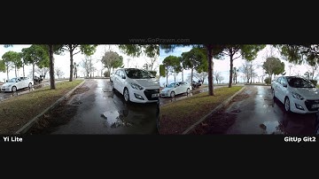 Yi Lite vs GitUp Git2 side by side. EIS test.