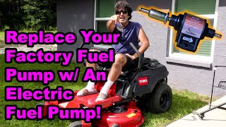 Electric Fuel Pump Conversion On a Lawn Mower.. Does it work?
