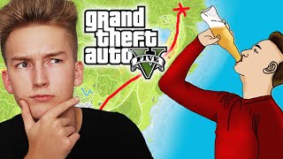 GTA V - PRZEZ CAŁĄ MAPĘ po PIJANEMU CHALLENGE! 🥴