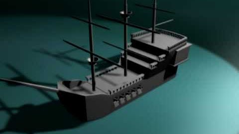 3d pirate ship - blender 3D