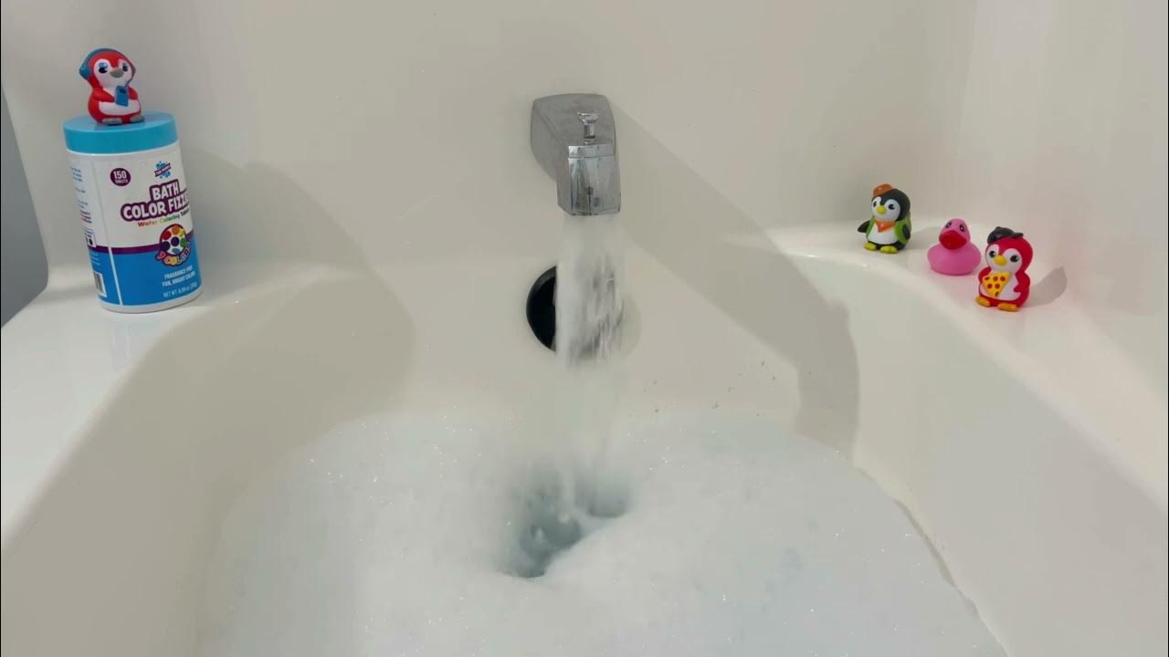 10 Hours Bathtub Filling Sound Bubble Bath Fun Water! Relaxing ASMR