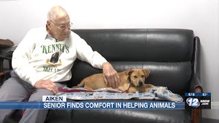 After losing his dog, senior finds comfort in helping animals at shelter