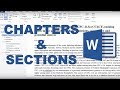 How to make chapters, sections and subsections in word