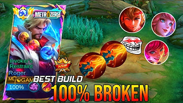 One Shot Build! Roger Critical DAMAGE Build!! - 100% Broken! - Roger Best Build 2025 - MLBB